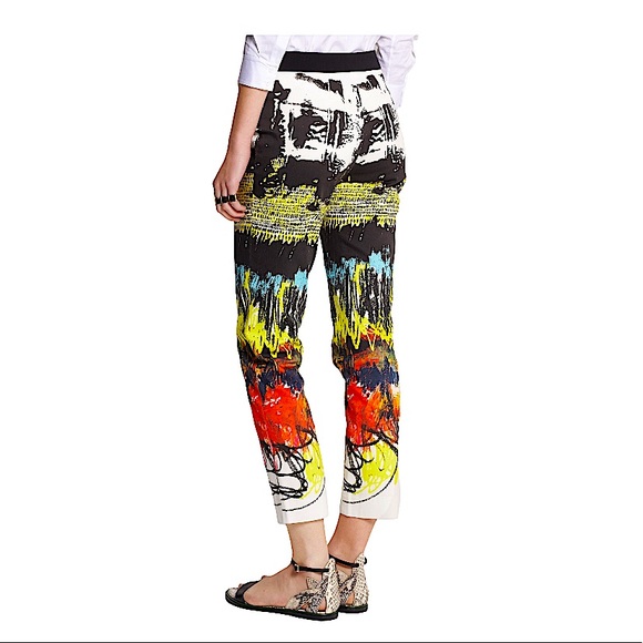 Cedric Charlier Printed Straight Leg Cotton Pants - Picture 3 of 10